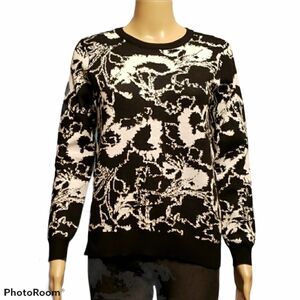 Philosophy Abstract Black and White Sweater Size SP